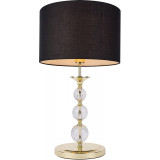 Lampa stołowa z abażurem Rea 36cm czarny / złoty ZumaLine