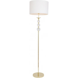 Rea 40cm white&amp;gold floor lamp with shade ZumaLine