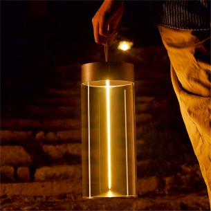 Esterno III LED grey&amp;transparent portable modern lamp ZumaLine