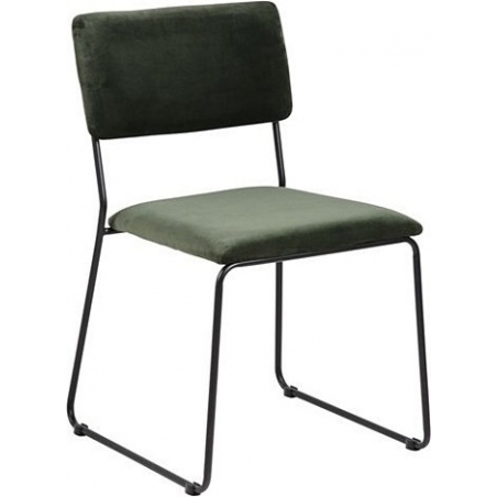 Stylowe Krzesło welurowe Cornelia VIC Zielone Actona do jadalni, salonu i kuchni.