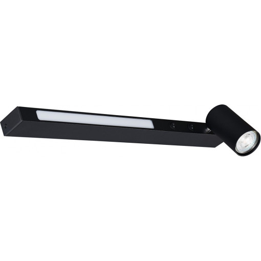 Mannari LED black wall lamp with spotlight ZumaLine