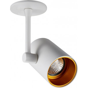 Tori Long SL 8cm white&amp;gold adjustable ceiling spotlight ZumaLine