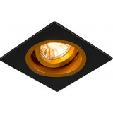 Chuck DL Square 9.2x9.2cm black&gold recessed spot lamp ZumaLine Chuck DL Square 9.2x9.2cm black&gold recessed spot lamp ZumaLine