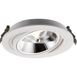 Lampa podtynkowa spot okrągła Chuck 16cm biała Zumaline