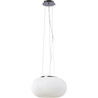 Lampa wisząca szklana nowoczesna Inez 37cm biała Zumaline
