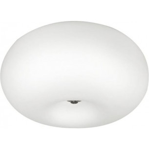 Inez 28cm white modern glass ceiling lamp ZumaLine