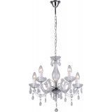 Żyrandol wiszący z kryształkami Magnolia 48cm transparentny Zumaline