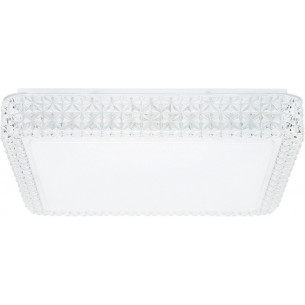 Moa 40x40cm white Square ceiling lamp with crystals ZumaLine