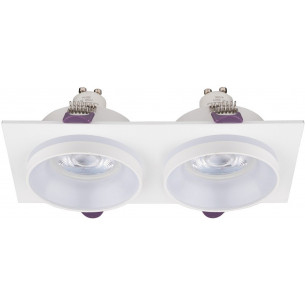 Jet 17.5cm white double recessed spot lamp TK Lighting