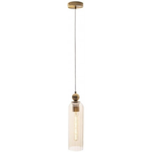 Campanila 10cm champagne&amp;brass glass pendant lamp Maxlight