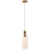 Lampa wisząca szklana Campanila 10cm szampański / mosiądz Maxlight
