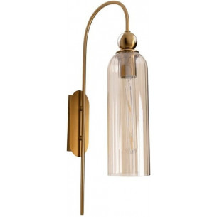 Campanila champagne&amp;brass glass wall lamp on an arm Maxlight