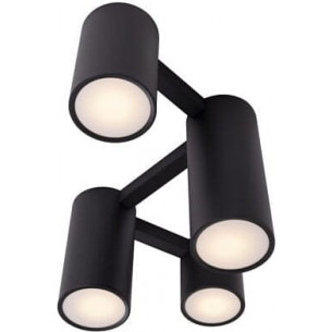 Laxer black 4-spot ceiling lamp Maxlight