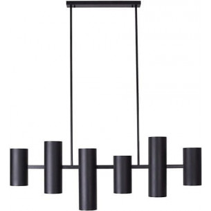 Laxer 127cm black 6-light linear pendant lamp Maxlight