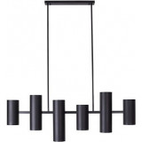 Lampa wisząca podłużna 6 punktowa Laxer 127cm czarna Maxlight