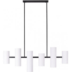 Laxer 127cm white&amp;black 6-light linear pendant lamp Maxlight