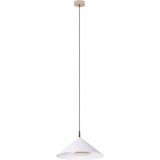 Vulcano LED 3000K 30cm white&amp;gold cone pendant lamp Maxlight