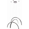 Lampa wisząca w kształcie łuku Trio Arc III LED 3000K 80cm czarny połysk Maxlight