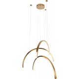 Lampa wisząca w kształcie łuku Trio Arc III LED 3000K 80cm szczotkowane złoto Maxlight
