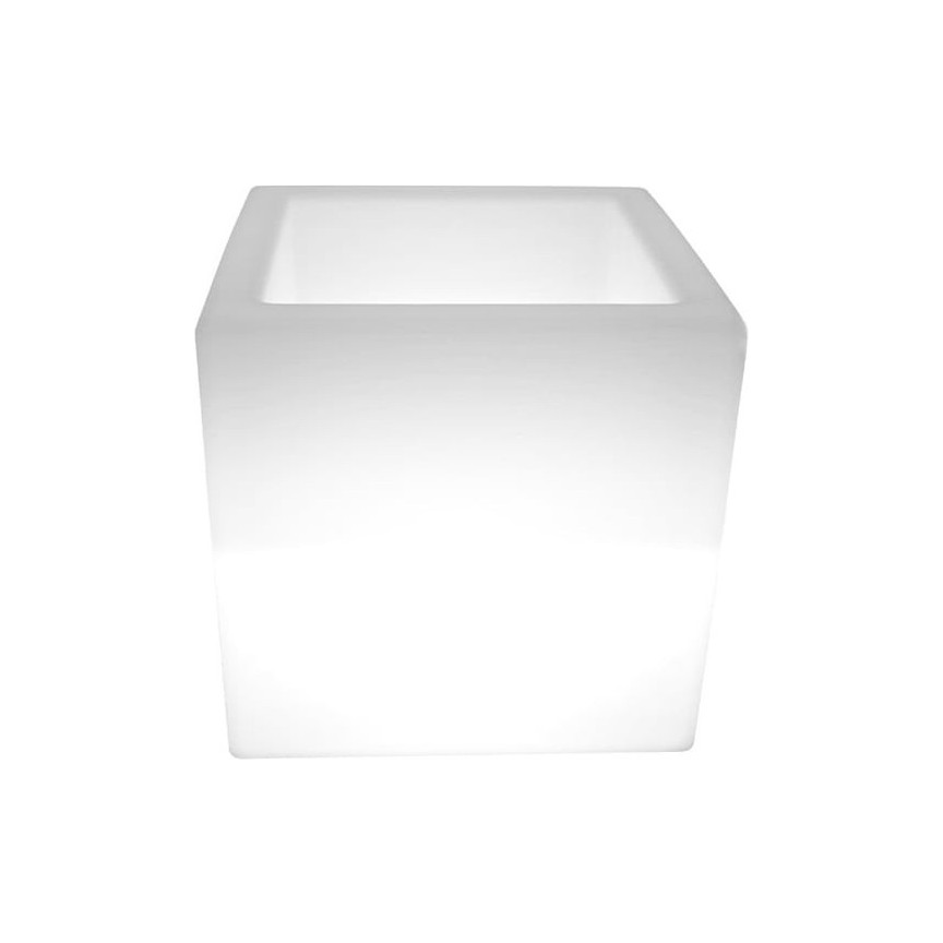 Lampa ogrodowa z donicą Flower Cube LED RGBW 40x40cm biała Step Into Design