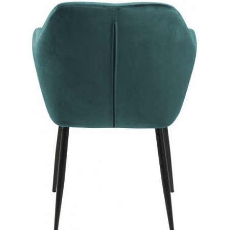 Emilia green&amp;black velvet chair with armrests Actona