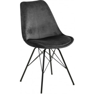 Eris VIC grey&amp;black velvet chair Actona