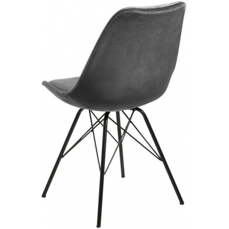 Eris VIC grey&amp;black velvet chair Actona