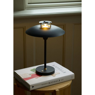 Stepp LED black table lamp with dimmer HaloDesign