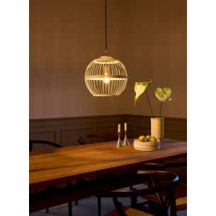 Lampa wisząca drewniana kula Stockholm Nordic Edition 30cm HaloDesign