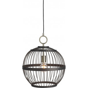 Stockholm Nordic Edition 40cm black oil wooden Ball pendant lamp HaloDesign