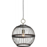 Lampa wisząca drewniana kula Stockholm Nordic Edition 40cm czarny olej HaloDesign