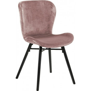 Batilda VIC pink&amp;black velvet chair Actona