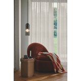 Miella 10cm smoked glass ribbed shade pendant lamp Nordlux