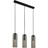Lampa szklana 3 punktowa z ryflowanymi kloszami Miella 52cm szkło dymione Nordlux