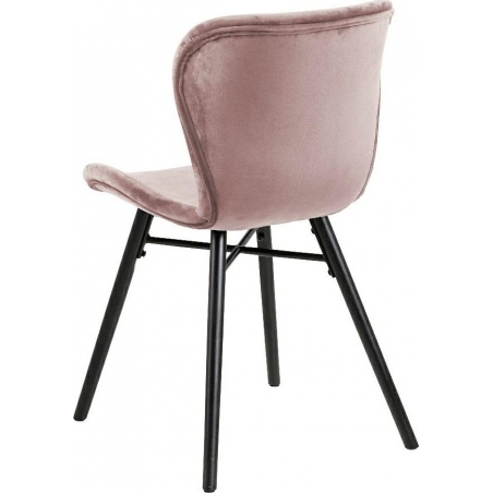 Stylowe Krzesło welurowe Batilda VIC Różowe Actona do jadalni, salonu i kuchni.
