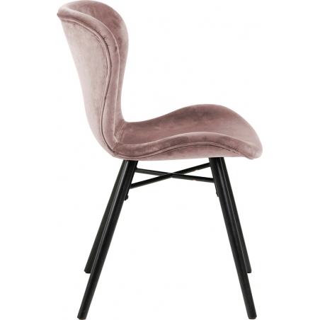 Stylowe Krzesło welurowe Batilda VIC Różowe Actona do jadalni, salonu i kuchni.