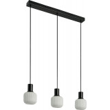 Milford Mini 52cm white&amp;black 3-light glass pendant lamp Nordlux