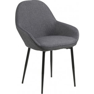 Candis II grey upholstered chair with armrests Actona