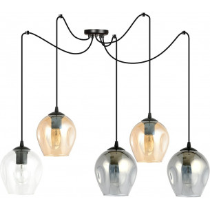 Polish Level V black&multicolour glass "spider" pendant lamp Emibig - modern&designer lighting