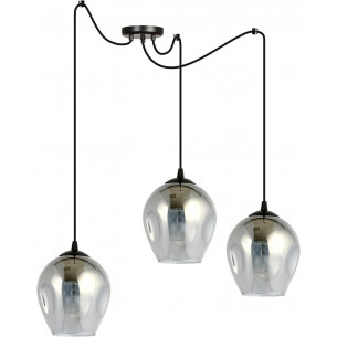 Polish Level III black&graphite triple glass "spider" pendant lamp Emibig - modern&designer lighting