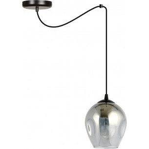 Polish Level 14 black&graphite glass "spider" pendant lamp Emibig - modern&designer lighting