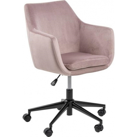 Nora pink velvet office chair Actona
