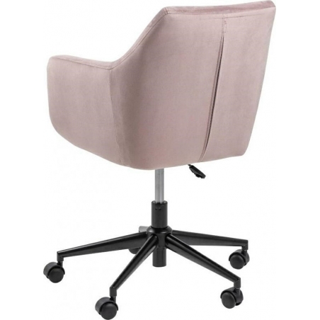 Nora pink velvet office chair Actona