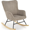 Belmiro grey upholstered rocking armchair Halmar