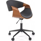 Bilbo black&amp;walnut swivel desk chair Halmar