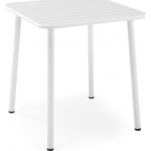 Bosco 70x70cm white square metal table Halmar