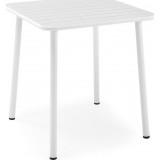 Bosco 70x70cm white square metal table Halmar