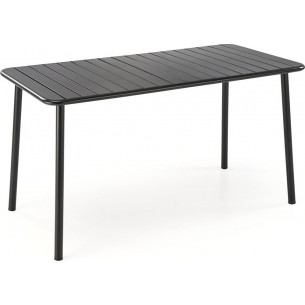 Bosco 140x70cm black metal rectangular table Halmar