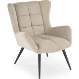 Byron beige quilted wingback armchair Halmar