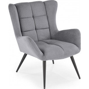 Byron grey quilted wingback armchair Halmar